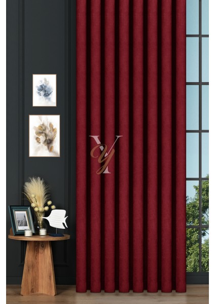 Petek Fon Perde V-1042 Kırmızı fiyatları