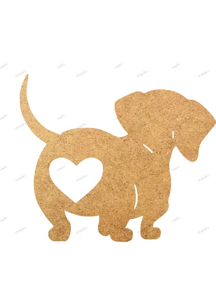 10'lu Paket Ahşap Duvar Dekoru - ST_0089 - 8 x 7 cm