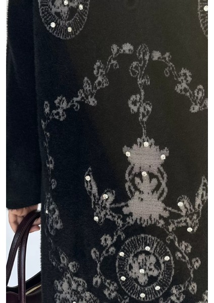 Ön Gold Fermuarlı Kapüşonlu Çift Cepli Tesettür Triko Ceket P-00019299 fırsatları