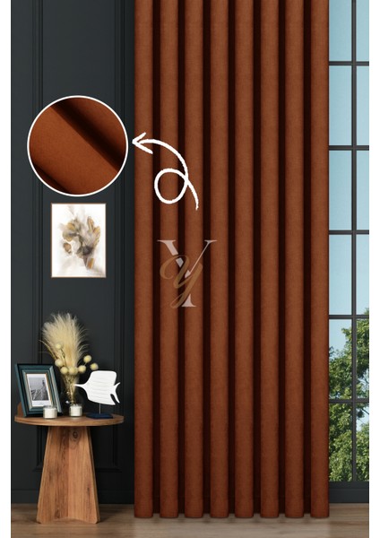 Petek Fon Perde V-1021 Nar Çiçeği