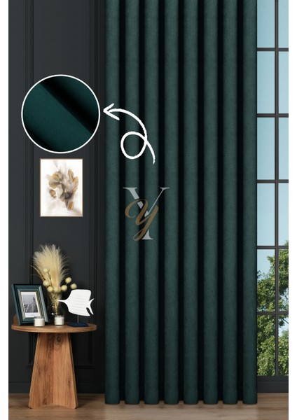 Petek Fon Perde V-1035 Koyu Yeşil