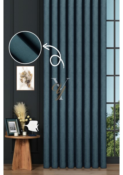 Petek Fon Perde V-1036 Mavi