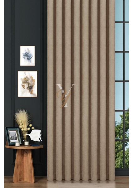 Petek Fon Perde V-1006 Koyu Krem fiyatları