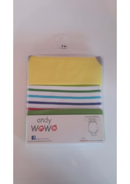 3lü Bady Atlet - Renkli - 6-9