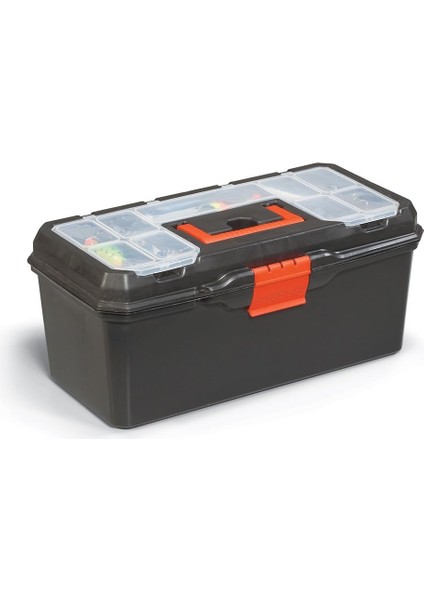 PO07 Organizerli Maestro Takım Çantası, Siyah/kırmızı, 16"