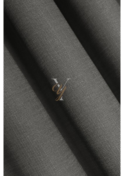 Keten Fon Perde V-4017 Koyu Gri modelleri