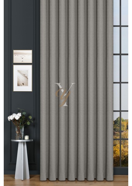 Keten Fon Perde V-4007 Gri fiyatları