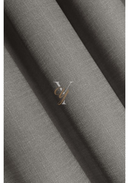 Keten Fon Perde V-4007 Gri modelleri