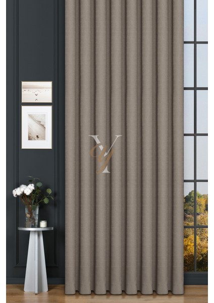 Keten Fon Perde V-4008 Sütlü Kahve fiyatları