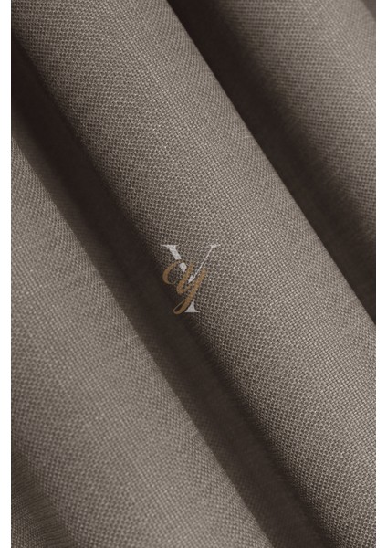 Keten Fon Perde V-4008 Sütlü Kahve modelleri