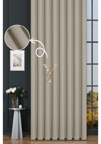 Keten Fon Perde V-4003 Fil Dişi