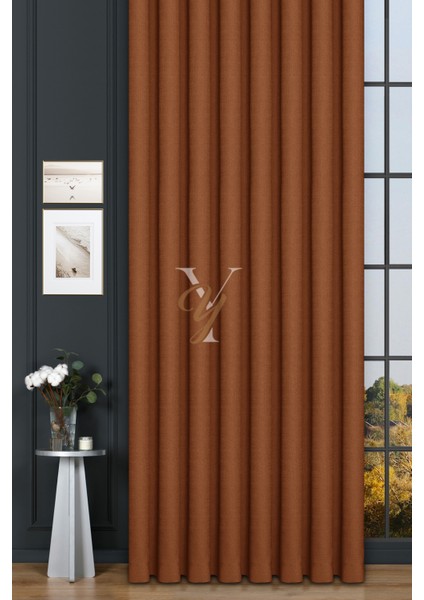 Keten Fon Perde V-4022 Turuncu fiyatları