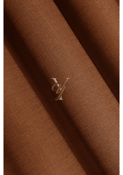 Keten Fon Perde V-4022 Turuncu modelleri