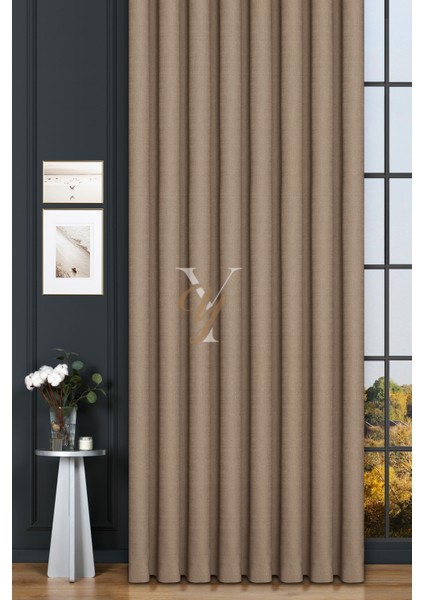 Keten Fon Perde V-4010 Latte fiyatları