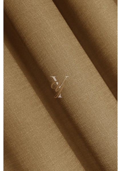 Keten Fon Perde V-4021 Hardal modelleri