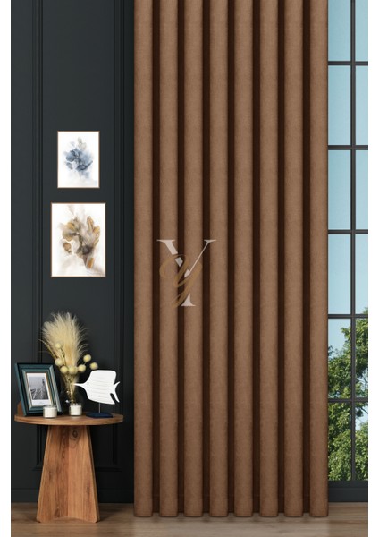 Petek Fon Perde V-1019 Sütlü Kahve fiyatları