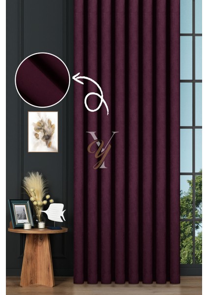 Petek Fon Perde V-1027 Koyu Mor