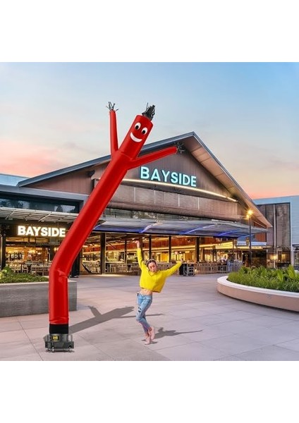 Torero Inflatables Lookourway Air Dansçı Hoch Tube Man Şişirilebilir Sabitleme, 20-Feet 20&apos; Kırmızı