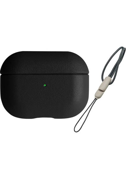 CPT83 Airpods 3 (3.nesil) 405 Deri Kılıf - Siyah