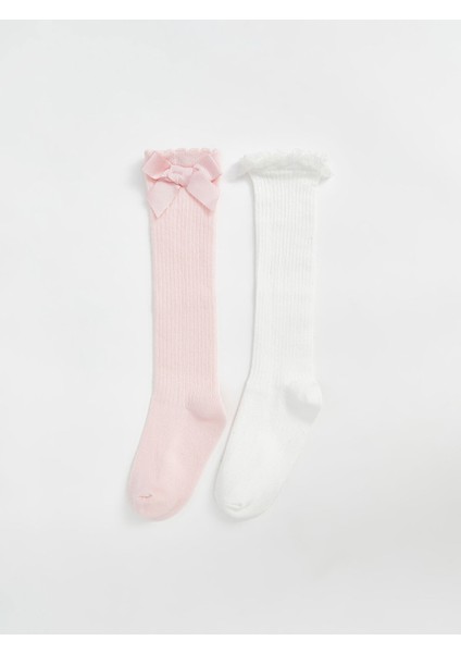 Yeni Sezon Basic Kız Bebek Soket Çorap 2'li