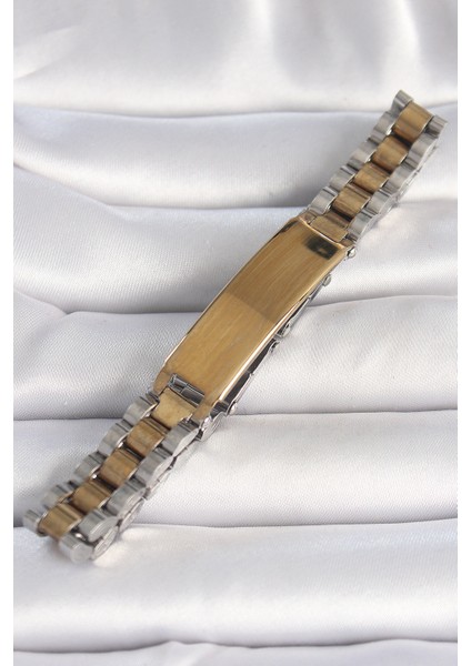 316L Çelik Gold Gümüş Renk Zincir Künye Model Erkek Bileklik - TJ-EB3724 fiyatları