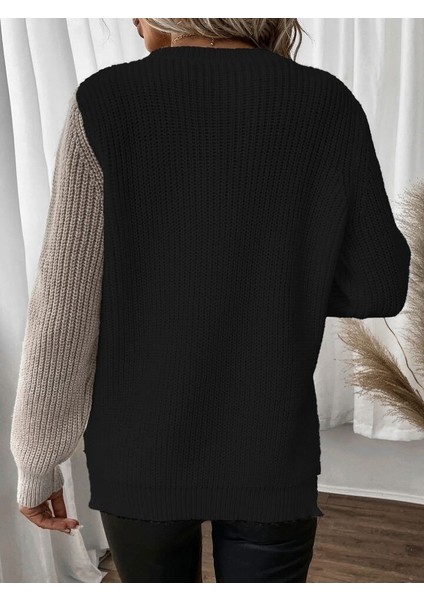 Kadın Uzun Kollu Üç Renk Triko Bluz modelleri