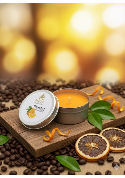Portakal Aromalı Teneke Mum