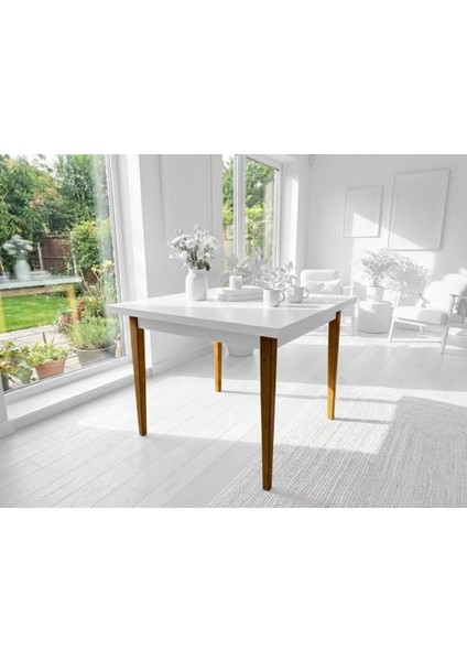 Iskandinav Tarzı Modern Çalışma ve Yemek Masası - 90X70 cm Ahşap Ayahlı 1.sınıf Beyaz Mdf modelleri
