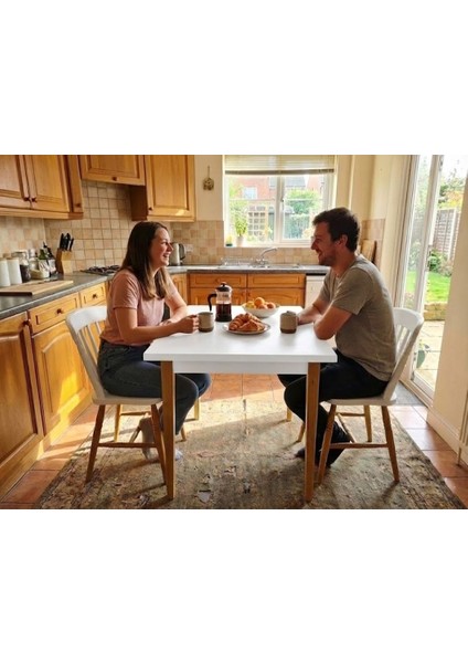 Iskandinav Tarzı Modern Çalışma ve Yemek Masası - 90X70 cm Ahşap Ayahlı 1.sınıf Beyaz Mdf indirimleri