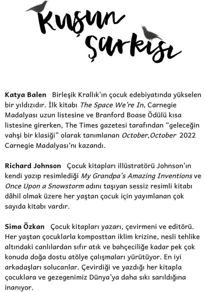 Kuşun Şarkısı Resimli Çocuk Romanı / 8 yaş + fiyatları