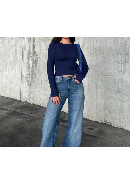 Kadın Belize Parmak Geçmeli Bisiklet Yaka Bluz, Modal Kumaş Body modelleri