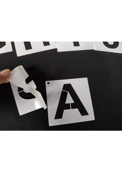 Tekrar Kullanılabilir Harf ve Sayı Boyama Şablonu 12,7cm 36 Adet indirimleri