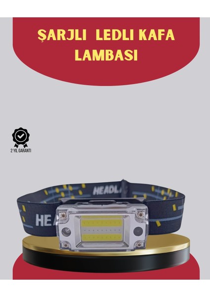 Bfs Şarj Edilebilir LED Kafa Feneri 215 Lümen Xpe Cob Güçlü Aydınlatma