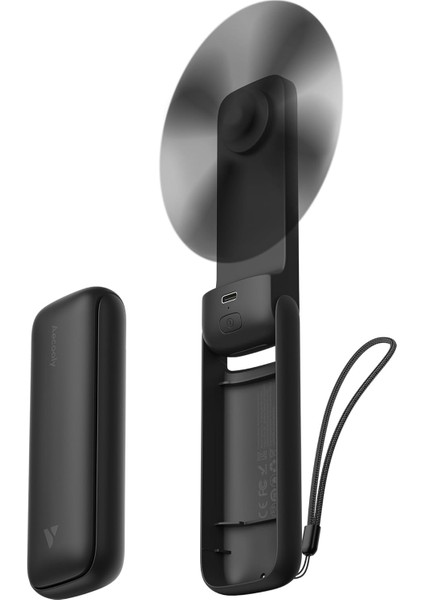 Ince Taşınabilir Fan, Ince Elde Taşınabilir Fan, USB Şarj Edilebilir Mini Kişisel [24H Maksimum Soğutma Süresi], Seyahat Için Akülü Küçük Katlanabilir Cep, Yaz, Kadın ve Erkekler, Kızlar Için