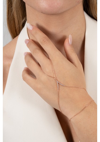 925 Ayar Gümüş Şahmeran Rose Zirkon Taşlı Tutku Şahmeran SGTL13177ROSE