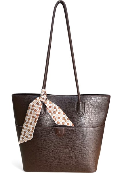 1509 Kadın Büyük Boy Yavrulu Omuz Çantası Kahve fiyatları