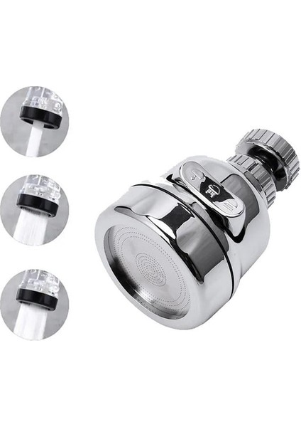 Sunup SN-27115 3 Kademeli Tasarruflu Musluk Başlığı 360 Derece