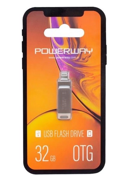 Powerway 32 GB Iphone USB 2.0 Otg Metal Flash Bellek