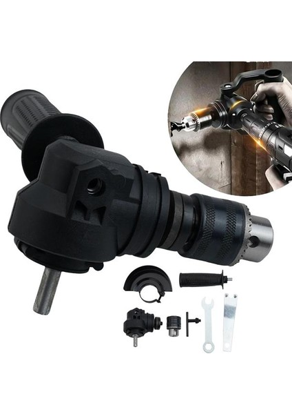 PM-26256 Mandrenli 90 Derece Açılı Universal Matkap Başlık Seti Adaptörü