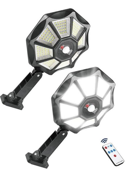ZB-168A Kumandalı Sensörlü Beyaz Solar Aydınlatma