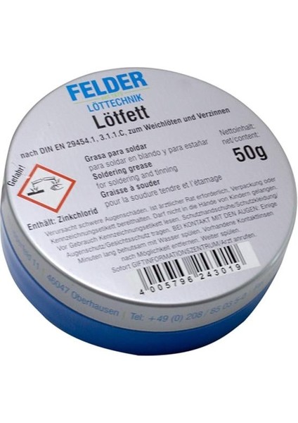 Lötfett Lehim Pastası Lötfett 50 gr