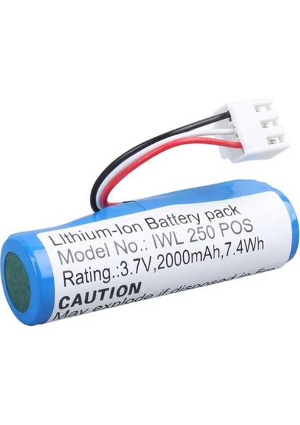 Efcell IWL250 3.7 Volt 2000MAH 18650 Lityum Lı-Ion Pos Cihazı Terminal Pili (12X7MM 3 Pin Soketli)