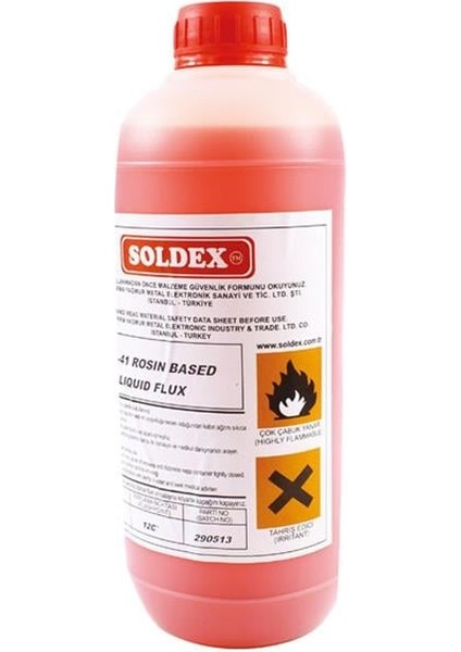 Soldex Asr-41 1 Lt. Köpürebilir Reçine Bazlı Sıvı Flux
