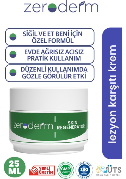 Zeroderm Skin Regenerator 25 ml Siğil/et Beni/nasır Için Kozmetik Bakım Kremi