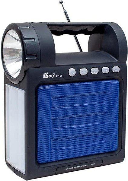 Fp-26 Usb-Sd-Fm-Bluetooth Destekli Fenerli Taşınabilir Hoparlör