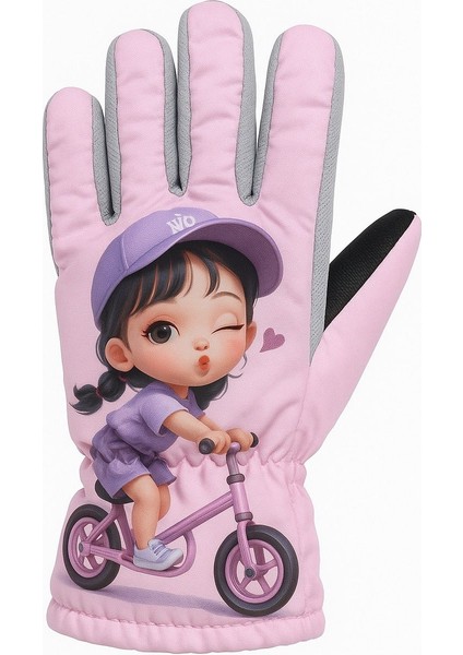 Su ve Rüzgar Geçirmez Genç Kar-Kayak Eldiveni (9-12 Yaş)