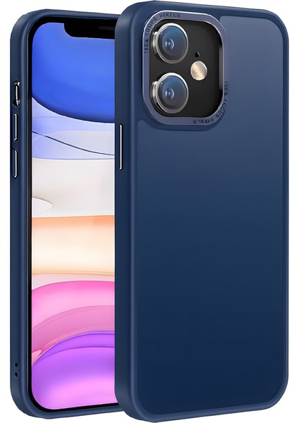 Galaxy A04 ile Uyumlu Köşe Korumalı Buzlu Saydam Metal Koruma Çerçeveli Kamera Korumalı Kılıf