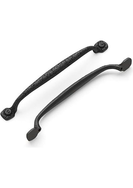 Rafine Rustik Toplama Dolap Tutacakları, Dolaplar ve Çekmeceler ve Banyo Donanımı Için Mutfak Kolları, Merkezden Merkeze 17,5 Cm, Siyah Demir, 1 Paket modelleri