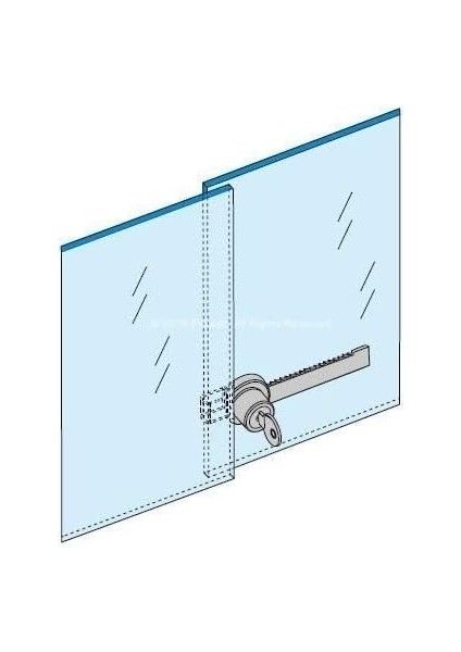 Sürgülü Cam Kilidi, 140 Mm, Gövde, Krom Kaplama, 3-6 mm Kalın Cam Kapak Için, 2 Yedek Anahtarlı, Güvenlik Kilidi, Cam Dolap, Vitrin, Sürgü Kapak Uyumlu, Kolay Montaj