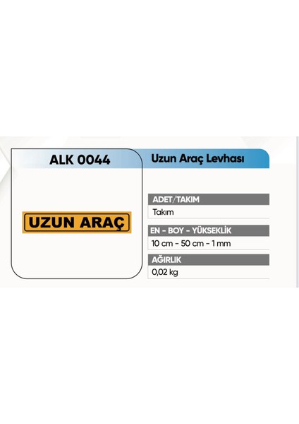 alkotek reflektif uzun araç yazısı yapıştırma